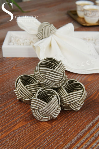 Exclusive Handmade Napkin Rings - Sand Green Colour