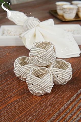 Exclusive Handmade Napkin Rings - Cream Colour