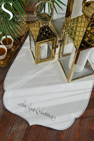 Ramadan Design Nova Runner - Waterproof Fabric - Silver Embroidered