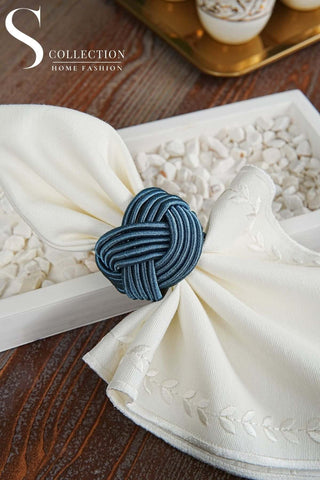 Exclusive Handmade Napkin Rings - Slate Blue Colour
