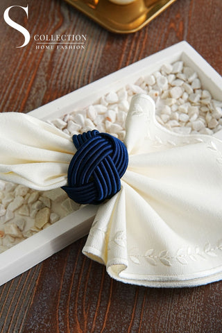 Exclusive Handmade Napkin Rings - Navy Blue Colour