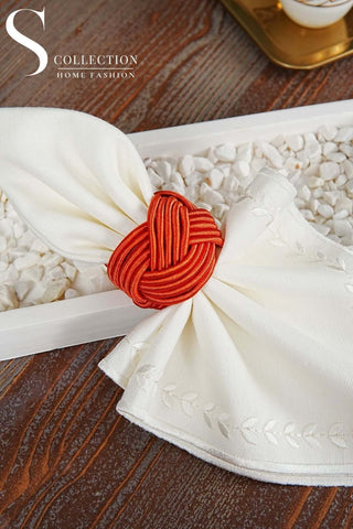 Exclusive Handmade Napkin Rings - Orange Colour