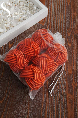 Exclusive Handmade Napkin Rings - Orange Colour