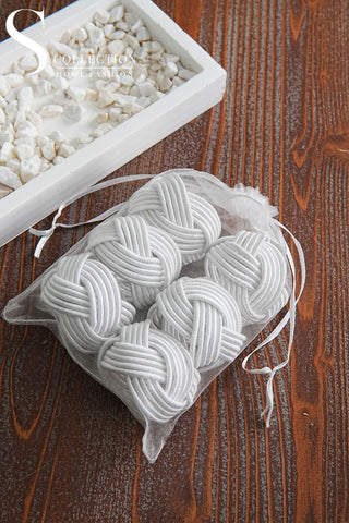 Exclusive Handmade Napkin Rings - Clear White Colour