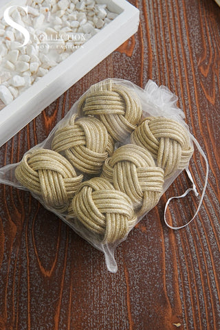 Exclusive Handmade Napkin Rings - Shine Gold Colour