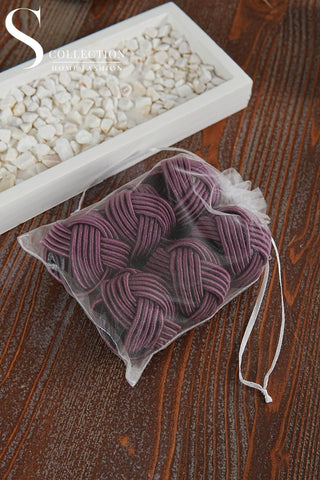 Exclusive Handmade Napkin Rings - Plum Colour