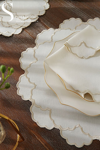 Olivia Stone Design Placemat Set - Waterproof Fabric - 6 Persons - 24 Pcs. Full Set