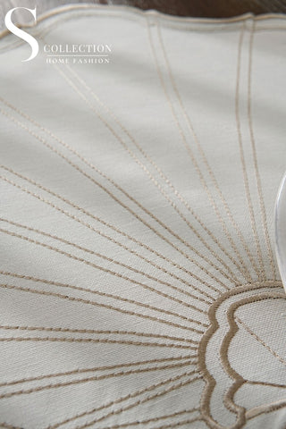 Marine Cappuccino Design Placemat Set - Waterproof Fabric - 6 Persons - 24 Pcs. Full Set