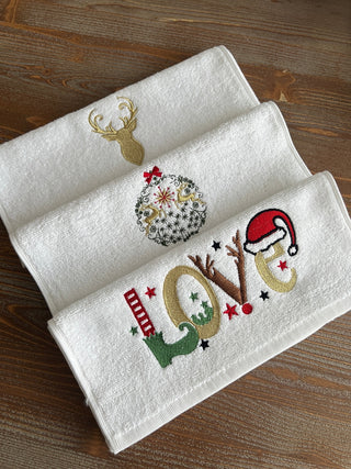 Christmas Special Design Gift Towel Set - Colorful Embroidered